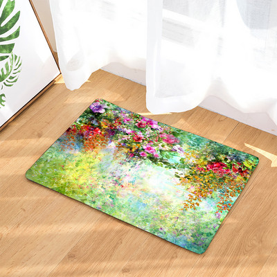 Ukrasni otirač s cvijetom ruže 45*75 cm Tepih Dom Dnevni boravak Mekana prostirka Kupaonica Kuhinja Unutarnja protuklizna upijajuća podna prostirka