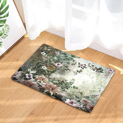 Ukrasni otirač s cvijetom ruže 45*75 cm Tepih Dom Dnevni boravak Mekana prostirka Kupaonica Kuhinja Unutarnja protuklizna upijajuća podna prostirka