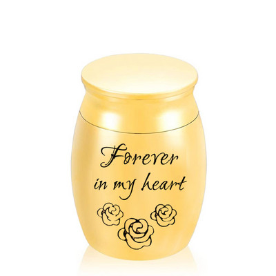 Forever in My Heart kremācijas urnas, pelnu piemiņa, rožu ziedu piemiņas mini urna bēru urna 30x40 mm