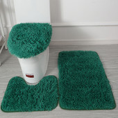 Komplet podnih prostirki za kupaonicu WC Plišani flanel Protuklizni set tepiha za tuširanje Poklopac za kućni WC Poklopac za tuš kabinu Tepih Podne prostirke Zima