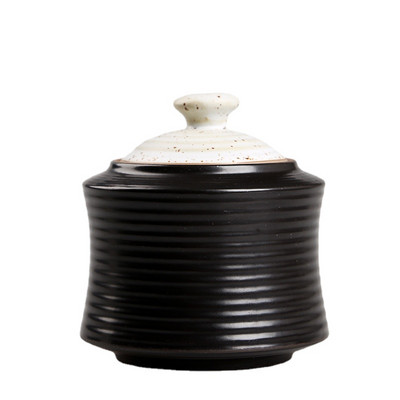 Obični keramički vijak crni Brtva spremnika spremnik pet urna fine izrade, bogati slojevi i dobro brtvljenje