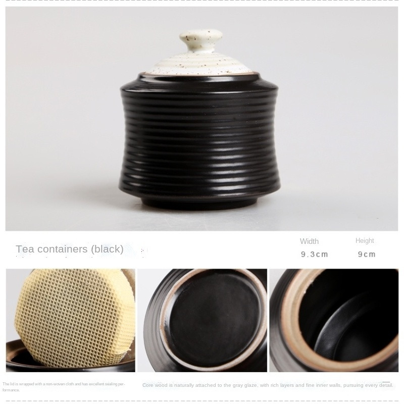 Obični keramički vijak crni Brtva spremnika spremnik pet urna fine izrade, bogati slojevi i dobro brtvljenje