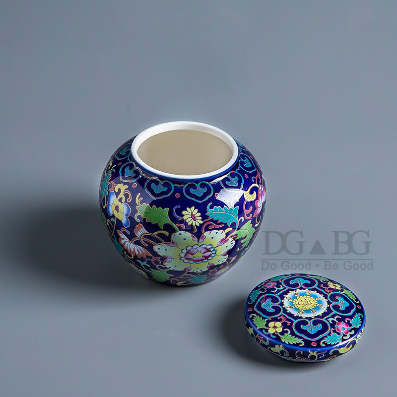 Keramikas mazas urnas Humins Kolumbārija kremācijas urna cilvēku pelniem Vintage ar rokām apgleznota keramika Honden urna mājās vai nišā