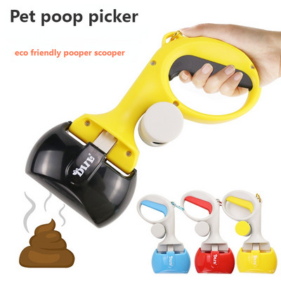 Pet Poop Picker Portable Excreta Cleaner Събирач на кучешки изпражнения с торби за боклук Pet Clip Poopers Eco Friendly Pooper Scooper