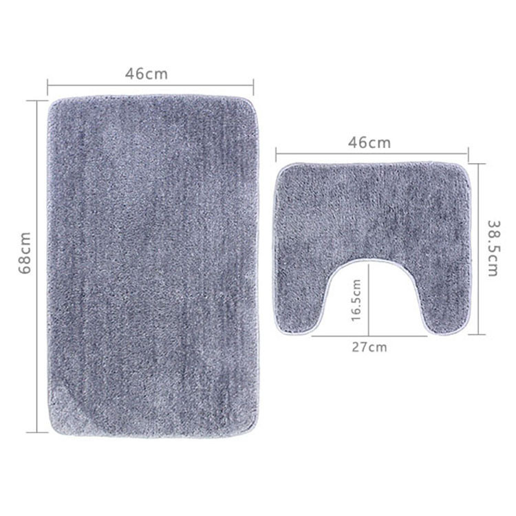 Zeegle 2kom set čupavih kupaonskih prostirki za upijanje vode WC kupaonske prostirke Podni tepisi Neklizajući tepih Madrac Dekoracija kupaonice