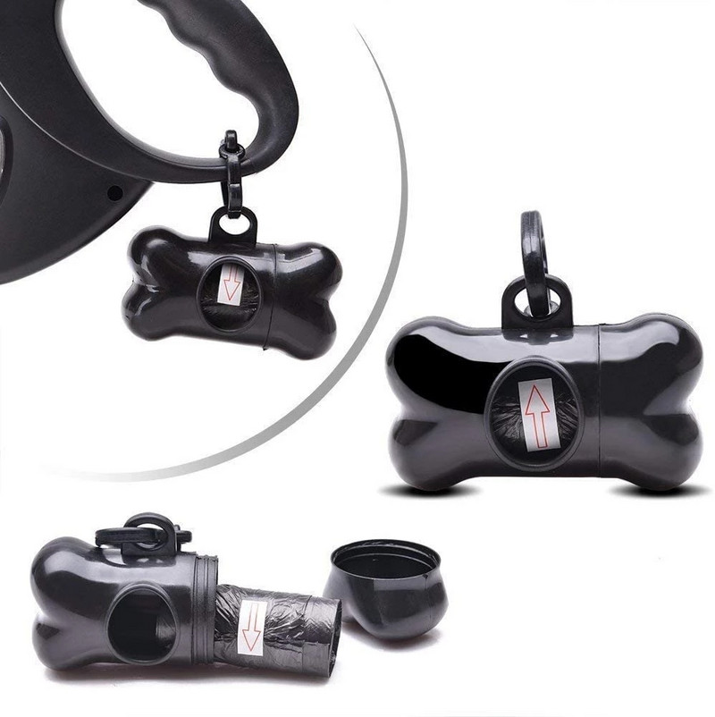 Vreće za pseći izmet Vrećice za izmet kućnih ljubimaca Jednokratne vrećice za izmet s povodcem i dozatorom vrećice za kosti 5 rola (75kom) vrećica s otiscima šapa