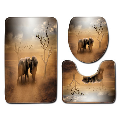 Zeegle Aniaml Pattern Prostirka za kupaonicu Komplet tepiha za kupaonicu Upijajuća prostirka za WC Tepih za kupaonicu Neklizajuće Podne prostirke za kupaonicu Prostirke za kupaonicu