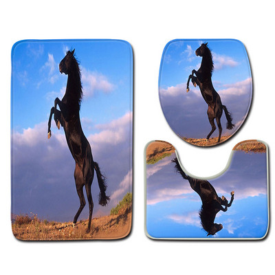 Zeegle Aniaml Pattern Prostirka za kupaonicu Komplet tepiha za kupaonicu Upijajuća prostirka za WC Tepih za kupaonicu Neklizajuće Podne prostirke za kupaonicu Prostirke za kupaonicu