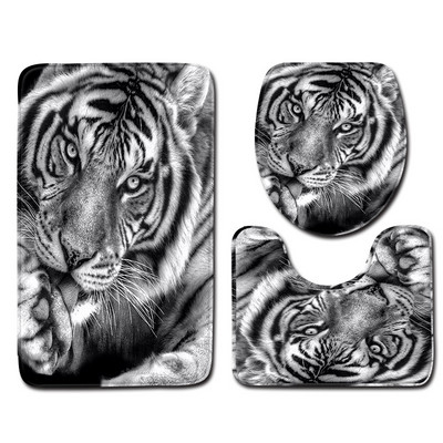 Zeegle Aniaml Pattern Prostirka za kupaonicu Komplet tepiha za kupaonicu Upijajuća prostirka za WC Tepih za kupaonicu Neklizajuće Podne prostirke za kupaonicu Prostirke za kupaonicu