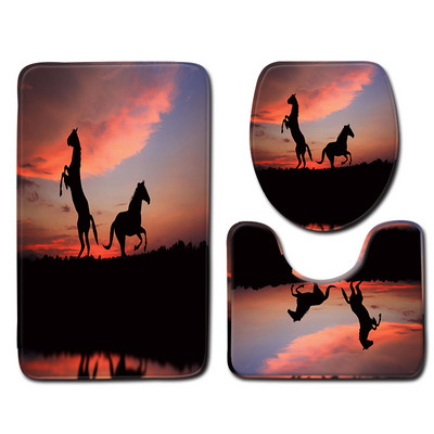 Zeegle Aniaml Pattern Prostirka za kupaonicu Komplet tepiha za kupaonicu Upijajuća prostirka za WC Tepih za kupaonicu Neklizajuće Podne prostirke za kupaonicu Prostirke za kupaonicu