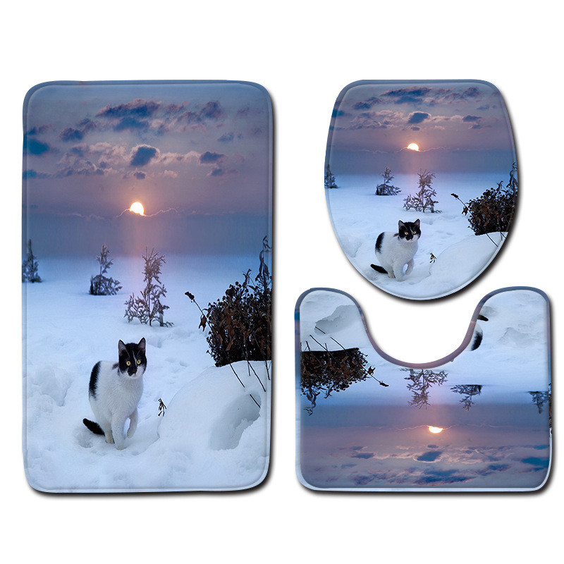 Zeegle Aniaml Pattern Prostirka za kupaonicu Komplet tepiha za kupaonicu Upijajuća prostirka za WC Tepih za kupaonicu Neklizajuće Podne prostirke za kupaonicu Prostirke za kupaonicu