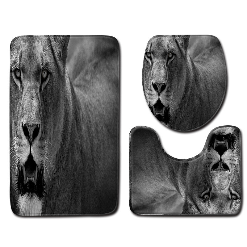 Zeegle Aniaml Pattern Prostirka za kupaonicu Komplet tepiha za kupaonicu Upijajuća prostirka za WC Tepih za kupaonicu Neklizajuće Podne prostirke za kupaonicu Prostirke za kupaonicu