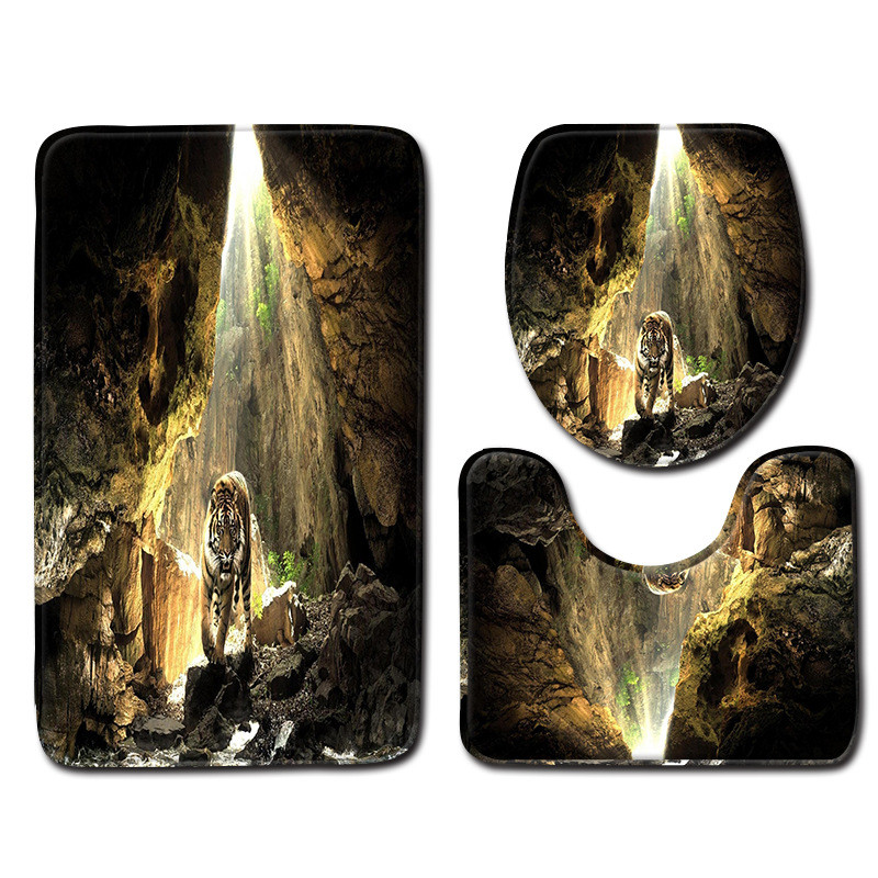 Zeegle Aniaml Pattern Prostirka za kupaonicu Komplet tepiha za kupaonicu Upijajuća prostirka za WC Tepih za kupaonicu Neklizajuće Podne prostirke za kupaonicu Prostirke za kupaonicu