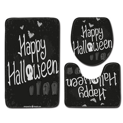 Zeegle Halloween Kućni kupaonski set tepiha Dekoracija za kupaonicu Mekana podloga od mikrovlakana Protuklizna WC prostirka za noge Navlaka za WC Podloga za tuširanje