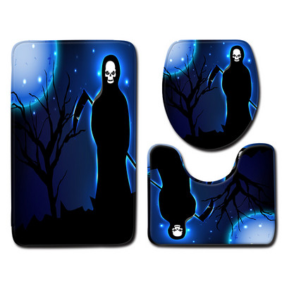 Zeegle Halloween Kućni kupaonski set tepiha Dekoracija za kupaonicu Mekana podloga od mikrovlakana Protuklizna WC prostirka za noge Navlaka za WC Podloga za tuširanje