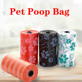 1-5Roll Pet Dog Poop Bags Диспенсър Collector Bag Bag Puppy Cat Pooper Scooper Bag Small Rolls Outdoor Clean Pets Supplies