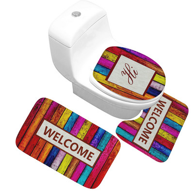 Zeegle 3kom/komplet kupaonskih prostirki protiv klizanja Prostirka za kupaonicu u obliku slova U Podne prostirke od koraljnog flisa perive kupaonske toaletne prostirke