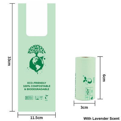 Ekološki prihvatljivi proizvodi Kukuruzni škrob Vreće za pseću izmet Recikliranje Razgradive ekološke vreće za pse Nabavka za kućne ljubimce Vreće za otpatke za pseće mačke 20 rola