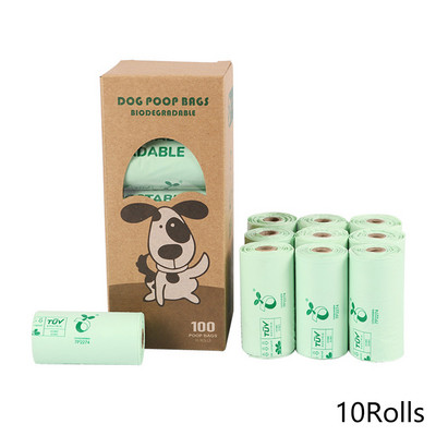 10 rola kukuruznog škroba PLA Biorazgradiva vreća za smeće za kućne ljubimce Prsluk koji se može kompostirati Vreće za smeće u stilu mačje pseće izmet Alat za nošenje kućnih ljubimaca na otvorenom