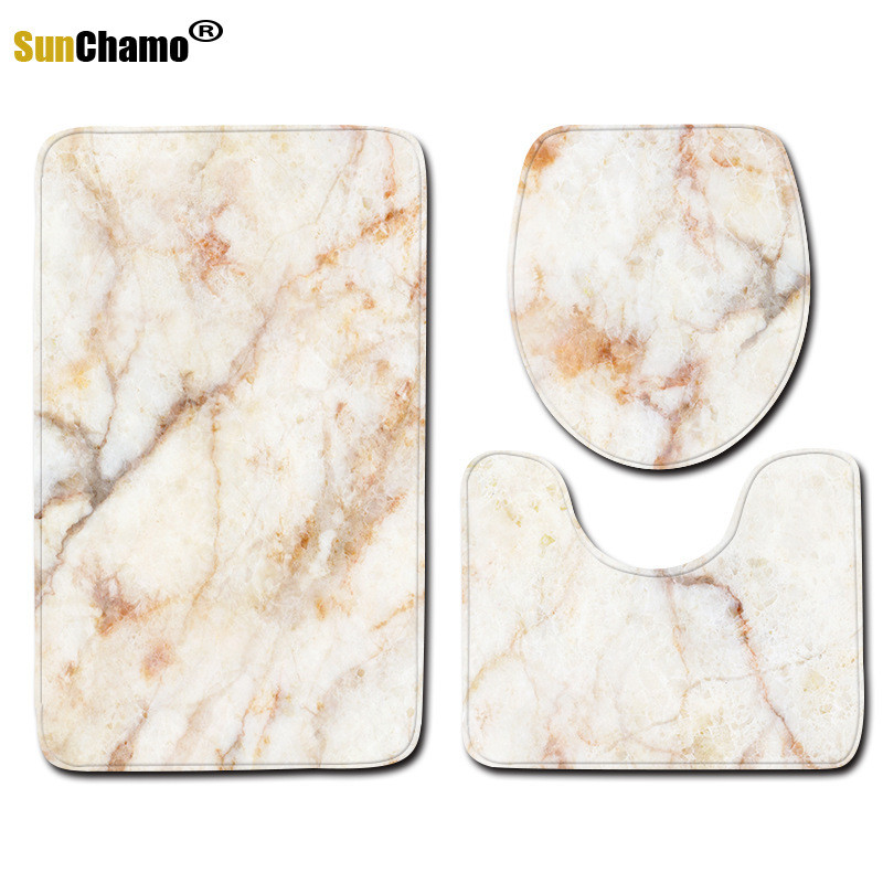 Sunchamo Household New 3pcs Neklizajuća prostirka za kupaonicu Kupaonski kuhinjski tepih Otirači Setovi od 3 komada Tappeti Bagno #40 Set ukrasnih tepiha