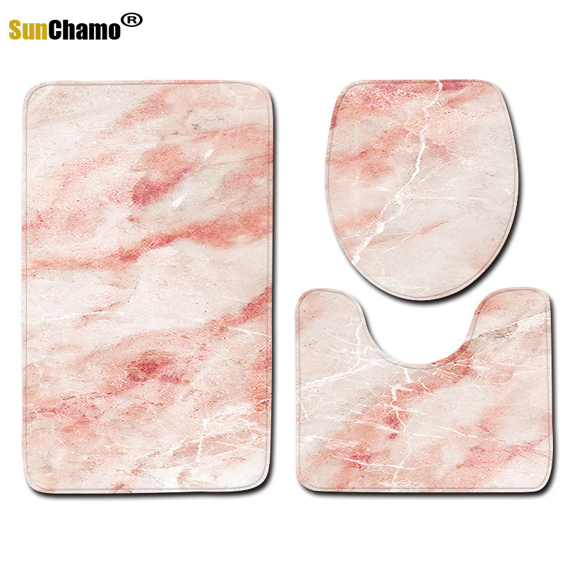 Sunchamo Household New 3pcs Neklizajuća prostirka za kupaonicu Kupaonski kuhinjski tepih Otirači Setovi od 3 komada Tappeti Bagno #40 Set ukrasnih tepiha
