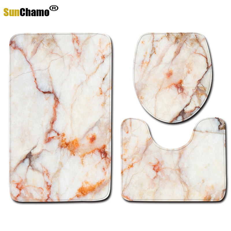 Sunchamo Household New 3pcs Neklizajuća prostirka za kupaonicu Kupaonski kuhinjski tepih Otirači Setovi od 3 komada Tappeti Bagno #40 Set ukrasnih tepiha