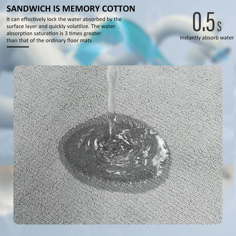 Vannas istabas paklājiņš Memory Foam, ātri uzsūcošs vannas grīdas paklājs, neslīdošs grīdas paklājs mājas virtuvei, viesistabai