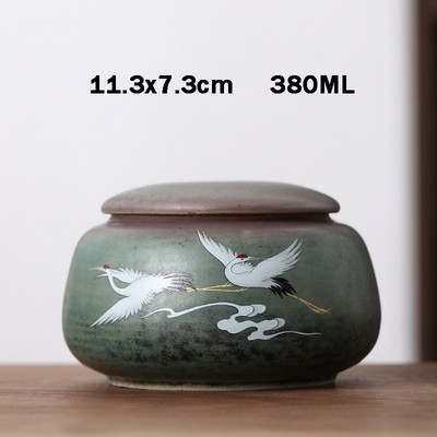 Jaunas krāsas keramikas tvertnes piemiņas lolojumdzīvnieku urnas zīmoga pods Liels piemiņas zārks Porcelāna burka Cilvēka pelnu glabāšanas piemiņas apbedīšanas turētājs