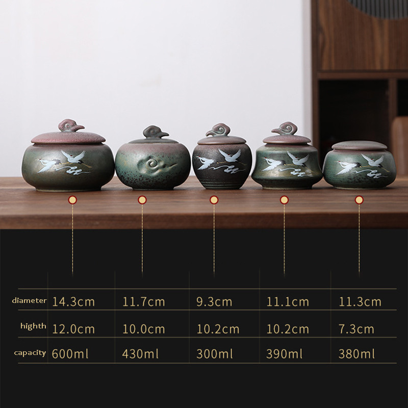 Jaunas krāsas keramikas tvertnes piemiņas lolojumdzīvnieku urnas zīmoga pods Liels piemiņas zārks Porcelāna burka Cilvēka pelnu glabāšanas piemiņas apbedīšanas turētājs