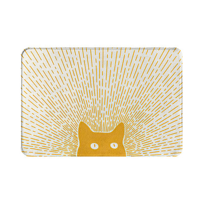 1Gb Multfilma Smieklīgs kaķis Melns Balts Virtuves Paklājiņš Mājas Pretslīdošs Vannas istabas Paklājs Ieejas durvju paklājiņš Dzīvojamās istabas aizsargājošs grīdas paklājiņš