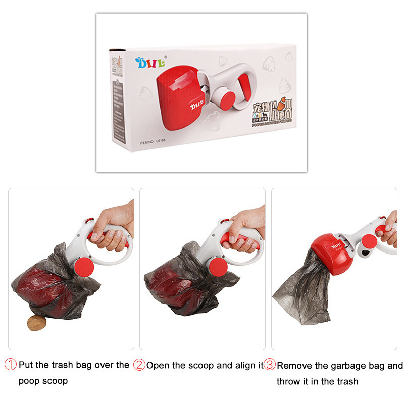 Skupljač izmeta za kućne ljubimce Čistač izmeta za pse Lopata za izmet Lopata za izmet Prijenosna kopča za izmet kućnih ljubimaca sa sakupljačem vreća za smeće