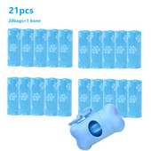 21 ruļļi Suņu izkārnījumu maisiņi Mājdzīvnieku atkritumiem noārdāmi maisiņi ar drukāšanu suņu maisu turētāja dozators Atkritumu maisiņš Tīri mājdzīvnieku piederumi