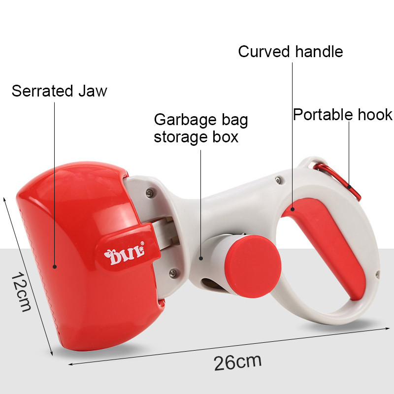 Pet Pooper Scooper Prijenosna kopča za pseća govana Poop Lopatica Lopata Čeljust Vanjski sakupljač životinjskog otpada Kućni ljubimci Psi Alati za čišćenje