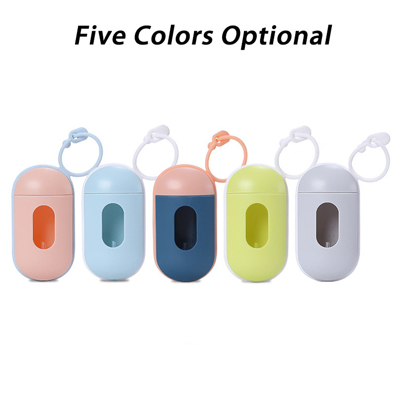 Nova prijenosna tableta u obliku tablete Vrećica za izmet pasa kućnog ljubimca Dozator Vreće za smeće Nosač s 1 rolnom Vreća za izmet psa Psa Dodaci za pse