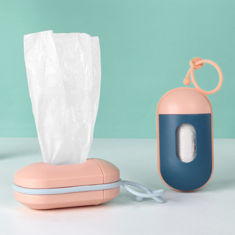 Nova prijenosna tableta u obliku tablete Vrećica za izmet pasa kućnog ljubimca Dozator Vreće za smeće Nosač s 1 rolnom Vreća za izmet psa Psa Dodaci za pse