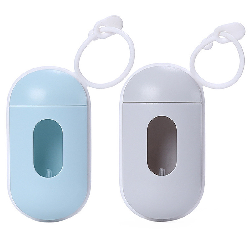 Nova prijenosna tableta u obliku tablete Vrećica za izmet pasa kućnog ljubimca Dozator Vreće za smeće Nosač s 1 rolnom Vreća za izmet psa Psa Dodaci za pse