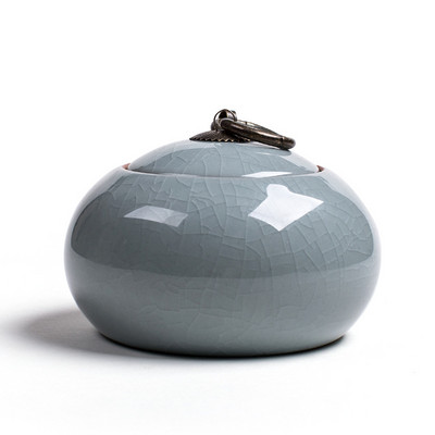 Rankų darbo keraminė urna naminiams gyvūnėliams mažiems šunims, katėms, triušiams, mažiems gyvūnams, memorialinė kremavimo pelenų laidotuvių urna.