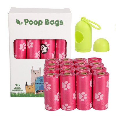 Φιλικό προς το περιβάλλον Dog Poop Bag Βιοαποικοδομήσιμες στεγανές σακούλες σκουπιδιών σκουπιδιών σκύλων με Dispenser Συλλέκτης εργαλείου συλλογής EPI Doggie bags