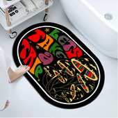 Gljiva upijajuća prostirka za kupaonicu Brzo sušeći kupaonski tepih Neklizajući Ulazni otirač Nappa koža Podne prostirke WC tepih Dekoracija doma