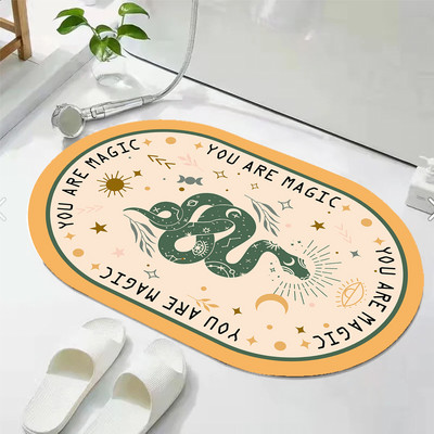 Gljiva upijajuća prostirka za kupaonicu Brzo sušeći kupaonski tepih Neklizajući Ulazni otirač Nappa koža Podne prostirke WC tepih Dekoracija doma