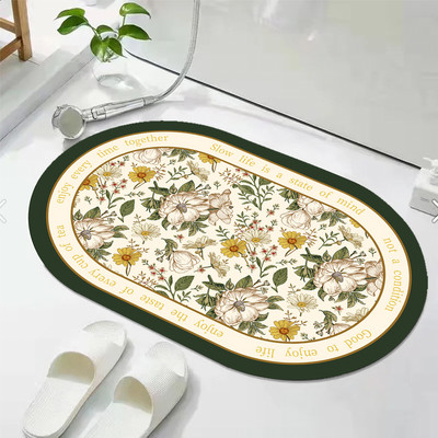 Gljiva upijajuća prostirka za kupaonicu Brzo sušeći kupaonski tepih Neklizajući Ulazni otirač Nappa koža Podne prostirke WC tepih Dekoracija doma