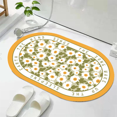 Gljiva upijajuća prostirka za kupaonicu Brzo sušeći kupaonski tepih Neklizajući Ulazni otirač Nappa koža Podne prostirke WC tepih Dekoracija doma