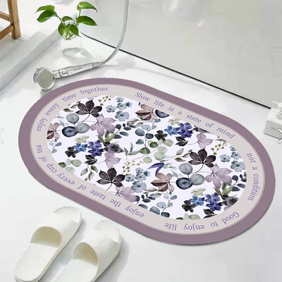 Gljiva upijajuća prostirka za kupaonicu Brzo sušeći kupaonski tepih Neklizajući Ulazni otirač Nappa koža Podne prostirke WC tepih Dekoracija doma