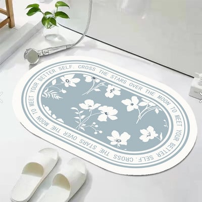 Gljiva upijajuća prostirka za kupaonicu Brzo sušeći kupaonski tepih Neklizajući Ulazni otirač Nappa koža Podne prostirke WC tepih Dekoracija doma