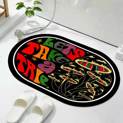 Gljiva upijajuća prostirka za kupaonicu Brzo sušeći kupaonski tepih Neklizajući Ulazni otirač Nappa koža Podne prostirke WC tepih Dekoracija doma