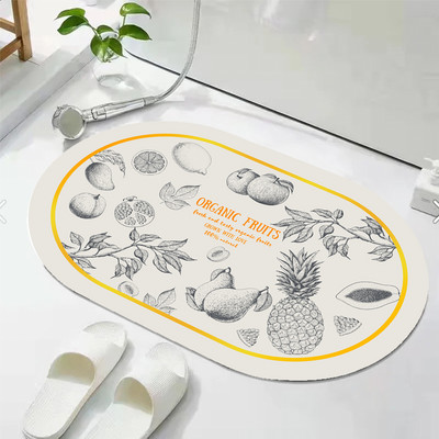 Gljiva upijajuća prostirka za kupaonicu Brzo sušeći kupaonski tepih Neklizajući Ulazni otirač Nappa koža Podne prostirke WC tepih Dekoracija doma