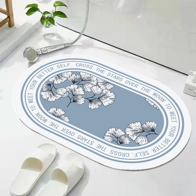 Gljiva upijajuća prostirka za kupaonicu Brzo sušeći kupaonski tepih Neklizajući Ulazni otirač Nappa koža Podne prostirke WC tepih Dekoracija doma