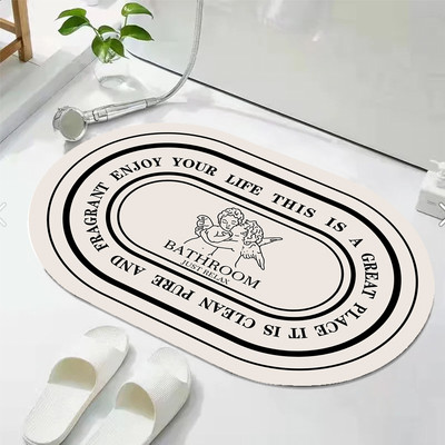 Gljiva upijajuća prostirka za kupaonicu Brzo sušeći kupaonski tepih Neklizajući Ulazni otirač Nappa koža Podne prostirke WC tepih Dekoracija doma