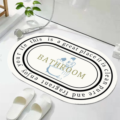 Gljiva upijajuća prostirka za kupaonicu Brzo sušeći kupaonski tepih Neklizajući Ulazni otirač Nappa koža Podne prostirke WC tepih Dekoracija doma