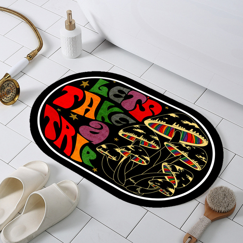 Gljiva upijajuća prostirka za kupaonicu Brzo sušeći kupaonski tepih Neklizajući Ulazni otirač Nappa koža Podne prostirke WC tepih Dekoracija doma